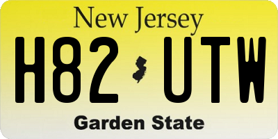 NJ license plate H82UTW