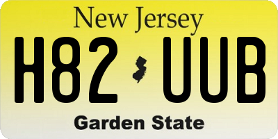 NJ license plate H82UUB
