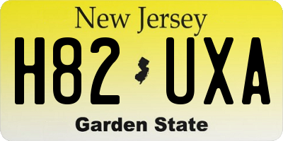 NJ license plate H82UXA