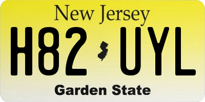 NJ license plate H82UYL