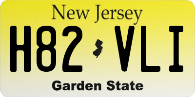 NJ license plate H82VLI