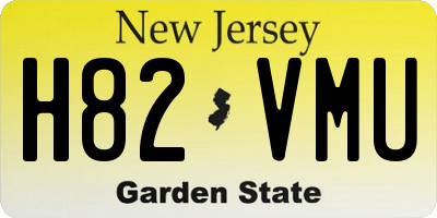 NJ license plate H82VMU