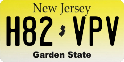 NJ license plate H82VPV