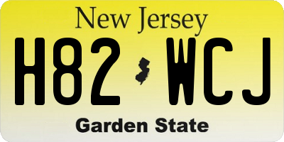 NJ license plate H82WCJ