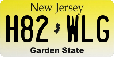 NJ license plate H82WLG