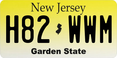 NJ license plate H82WWM