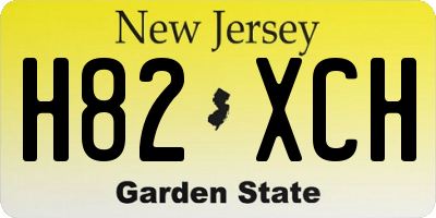 NJ license plate H82XCH
