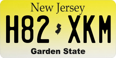NJ license plate H82XKM