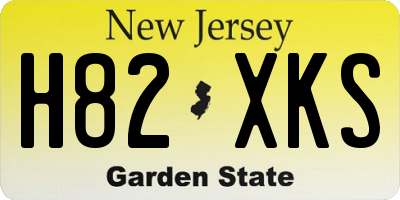 NJ license plate H82XKS