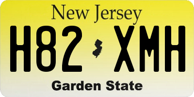NJ license plate H82XMH