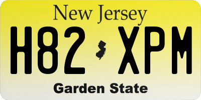 NJ license plate H82XPM