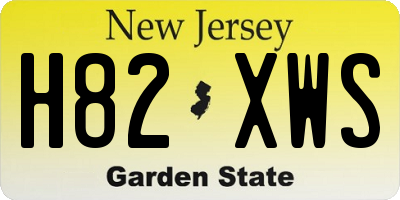 NJ license plate H82XWS