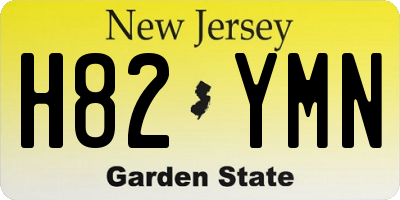 NJ license plate H82YMN