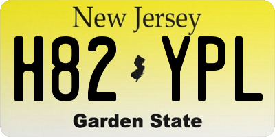 NJ license plate H82YPL