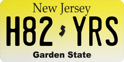NJ license plate H82YRS