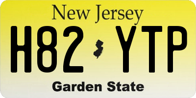 NJ license plate H82YTP