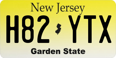 NJ license plate H82YTX