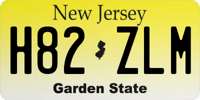 NJ license plate H82ZLM