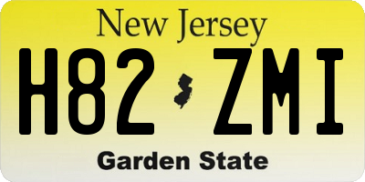 NJ license plate H82ZMI