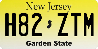NJ license plate H82ZTM