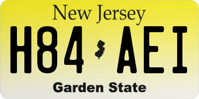 NJ license plate H84AEI