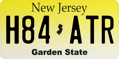 NJ license plate H84ATR