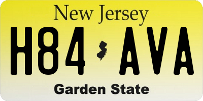 NJ license plate H84AVA