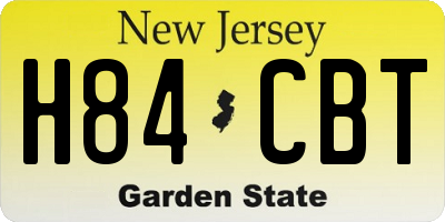 NJ license plate H84CBT