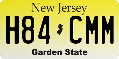 NJ license plate H84CMM