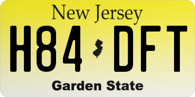 NJ license plate H84DFT
