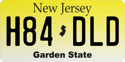 NJ license plate H84DLD