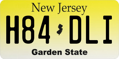 NJ license plate H84DLI