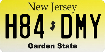 NJ license plate H84DMY