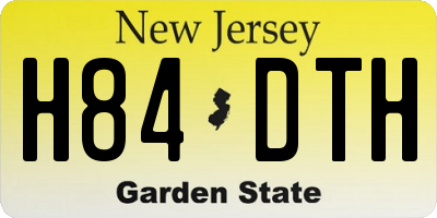 NJ license plate H84DTH
