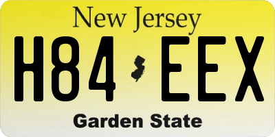 NJ license plate H84EEX