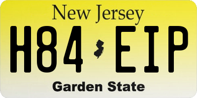 NJ license plate H84EIP