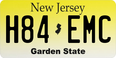 NJ license plate H84EMC