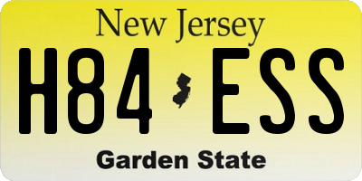 NJ license plate H84ESS