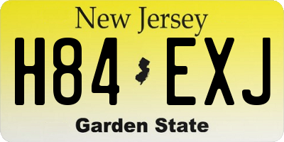 NJ license plate H84EXJ