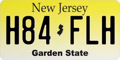 NJ license plate H84FLH