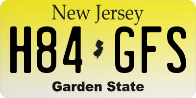 NJ license plate H84GFS