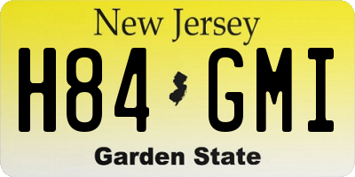 NJ license plate H84GMI