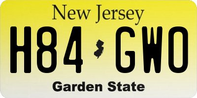 NJ license plate H84GWO