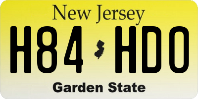 NJ license plate H84HDO