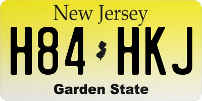 NJ license plate H84HKJ