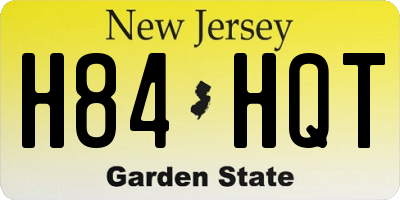 NJ license plate H84HQT