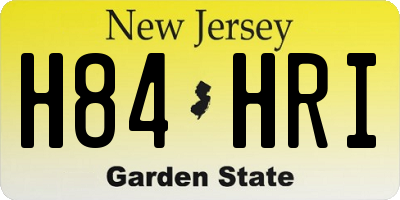 NJ license plate H84HRI