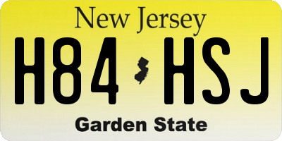 NJ license plate H84HSJ