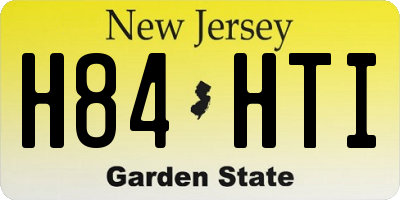 NJ license plate H84HTI