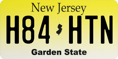 NJ license plate H84HTN